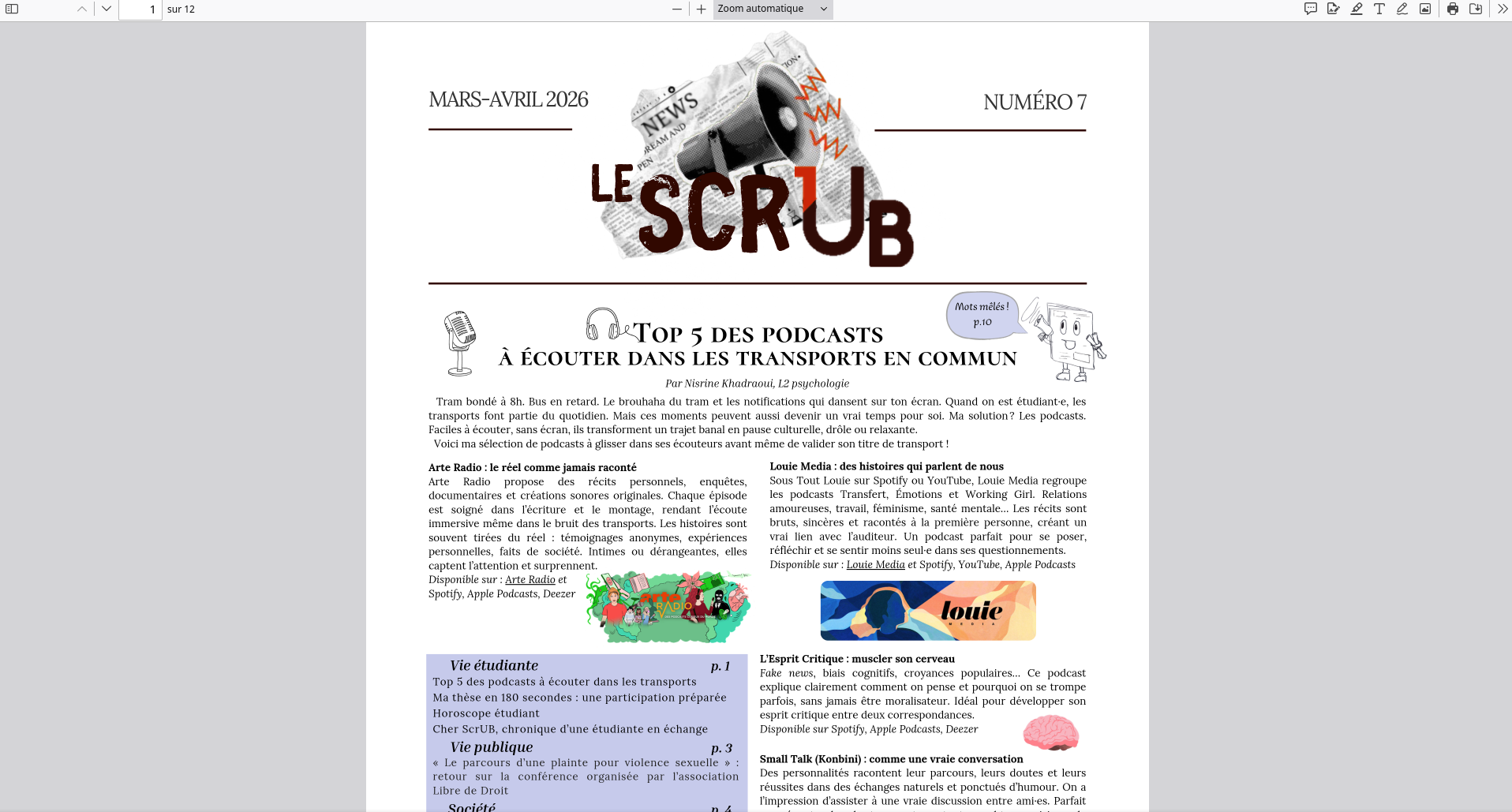 Numéro 7 version papier